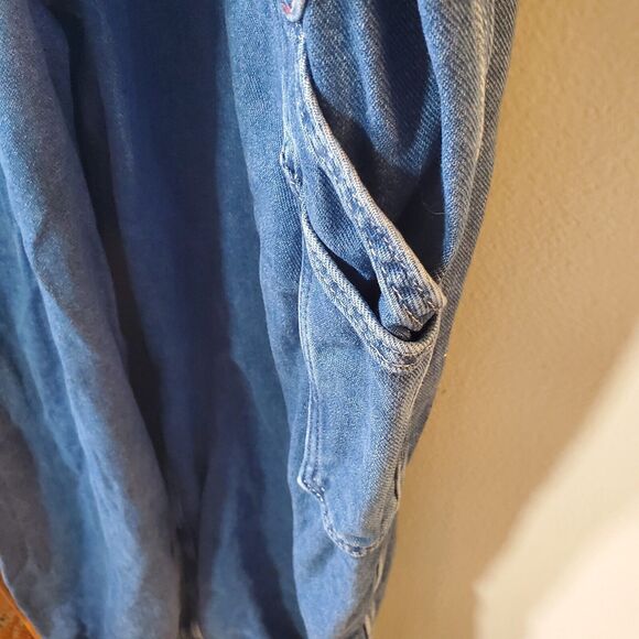 Dickies Bib Coveralls 34x30 Blue Denim Work Farm Carpenter Unisex Groover Rave - Picture 6 of 11